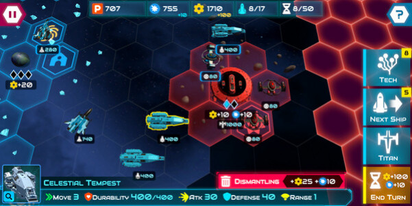 Игра Star Titans : War of the Galaxy, скриншот