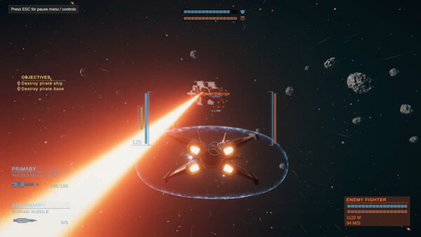 Игра Starship Fighters: Space Combat Simulator, скриншот