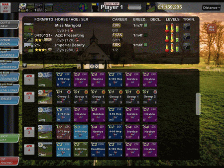 Игра Starters Orders Touch Horse Racing, скриншот