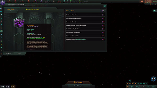 Игра Stellaris: Ancient Relics Story Pack, скриншот