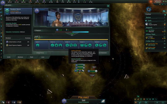 Игра Stellaris: Federations, скриншот