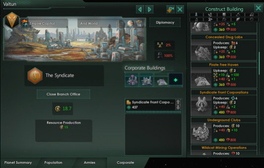Игра Stellaris: MegaCorp, скриншот