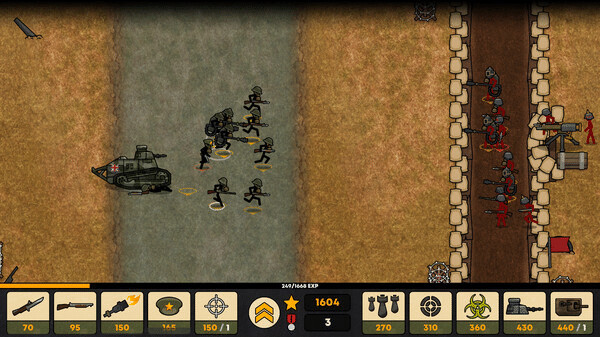 Игра Stickman Trenches, скриншот