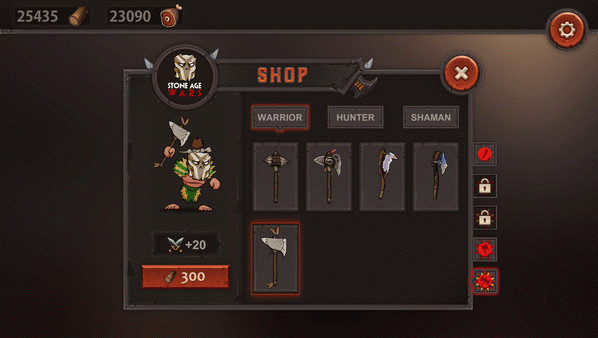 Игра Stone Age Wars, скриншот
