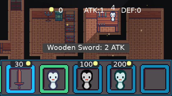 Игра Strategy game but with a penguin who has a sword, скриншот