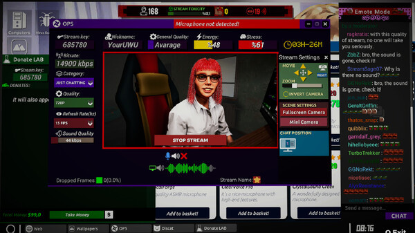 Игра Streamer Life Simulator 2, скриншот