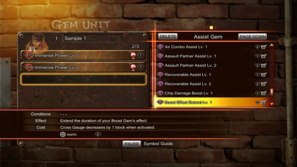 Игра Street Fighter X Tekken: Gems Assist 3, скриншот