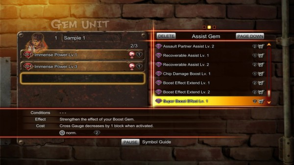 Игра Street Fighter X Tekken: Gems Assist 3, скриншот