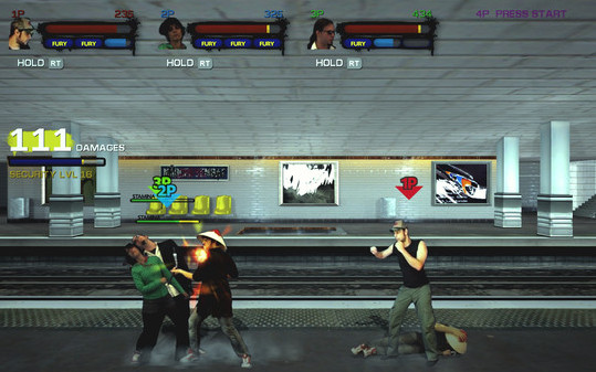 Игра Streets of Fury EX, скриншот