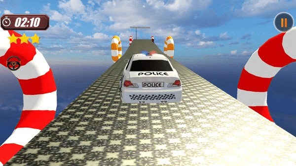 Игра Stunts Contest Police Car, скриншот