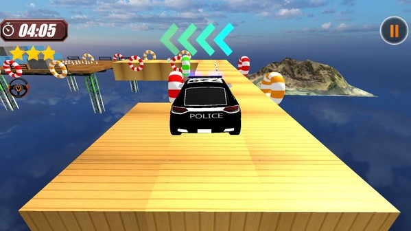 Игра Stunts Contest Police Car, скриншот