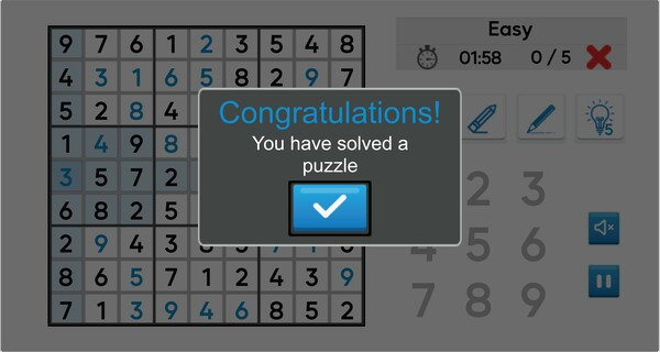 Игра Sudoku Mania, скриншот