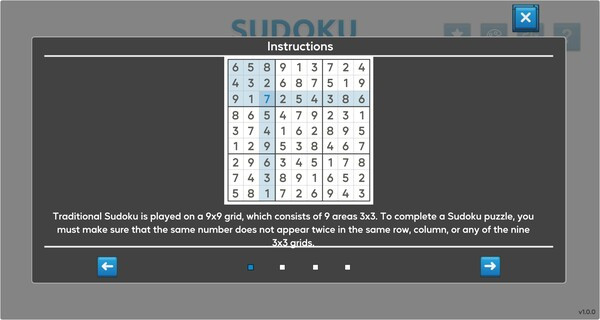 Игра Sudoku Mania, скриншот