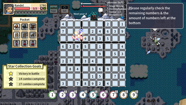Игра Sudoku RPG, скриншот