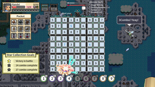 Игра Sudoku RPG, скриншот