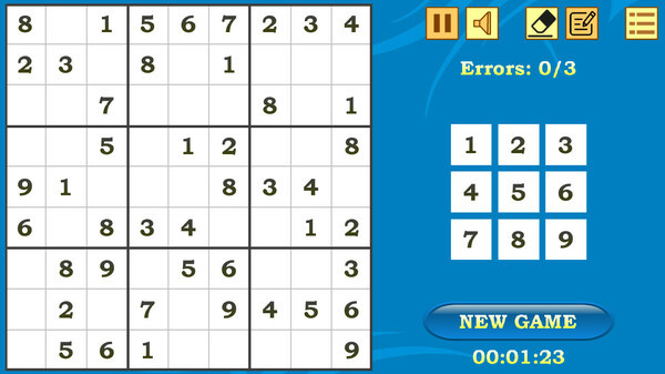 Игра Sudoku, скриншот