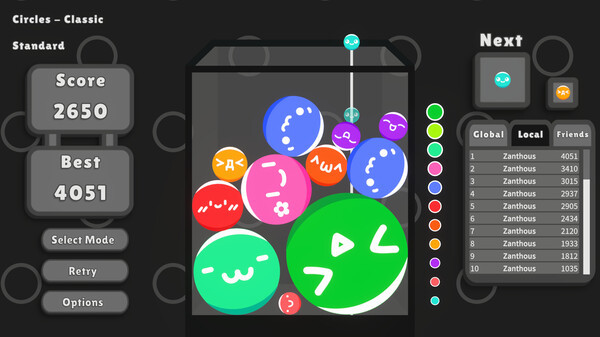 Игра Suika Shapes, скриншот