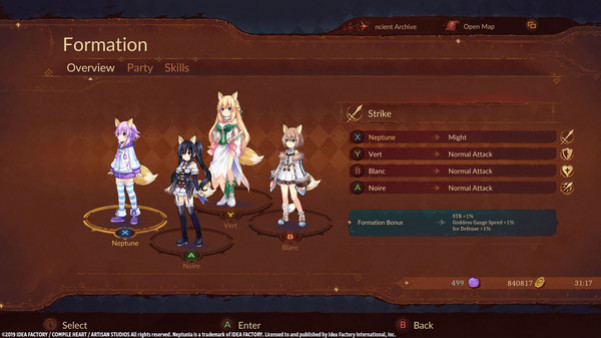Игра Super Neptunia RPG Animal Ears and Tails Set, скриншот