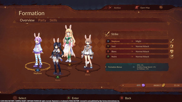 Игра Super Neptunia RPG Animal Ears and Tails Set, скриншот