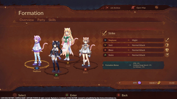 Игра Super Neptunia RPG Animal Ears and Tails Set, скриншот