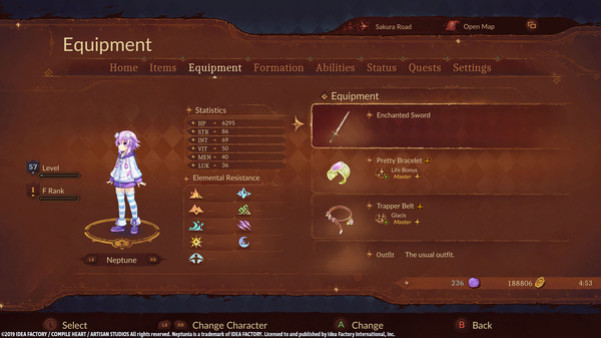 Игра Super Neptunia RPG Enchanted Weapon Set, скриншот