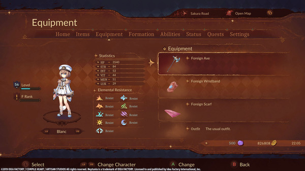 Игра Super Neptunia RPG [Foreign Series] Equipment Set, скриншот