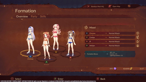 Игра Super Neptunia RPG Swimsuit Set, скриншот