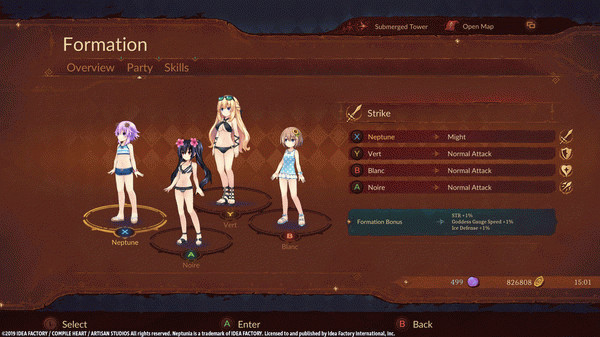Игра Super Neptunia RPG Swimsuit Set, скриншот