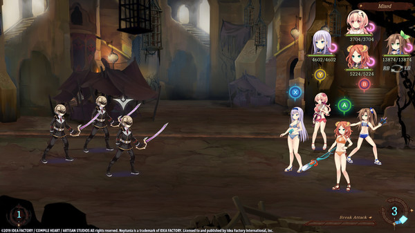 Игра Super Neptunia RPG Swimsuit Set, скриншот