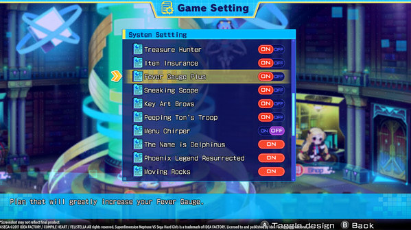 Игра Superdimension Neptune VS Sega Hard Girls - Fever Gauge Plus, скриншот