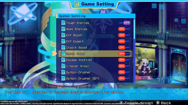 Игра Superdimension Neptune VS Sega Hard Girls - Money Maker, скриншот