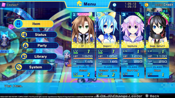 Игра Superdimension Neptune VS Sega Hard Girls, скриншот