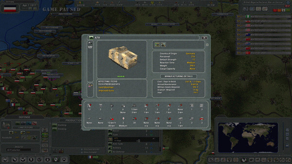 Игра Supreme Ruler The Great War Remastered DLC, скриншот
