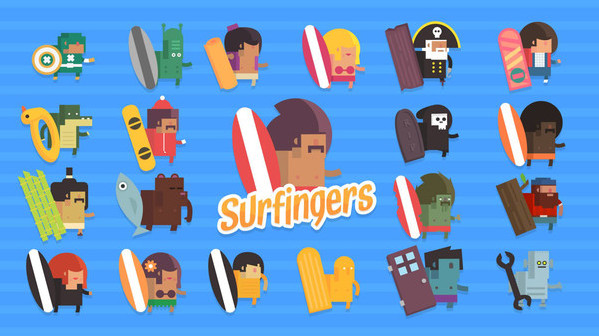 Игра Surfingers, скриншот