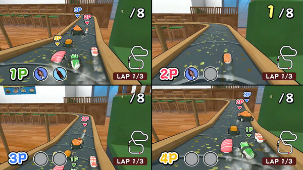 Игра SUSHI Race, скриншот