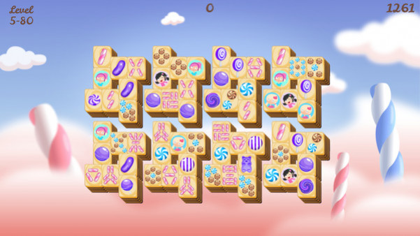 Игра Sweet Candy Mahjong, скриншот