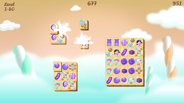 Игра Sweet Candy Mahjong, скриншот