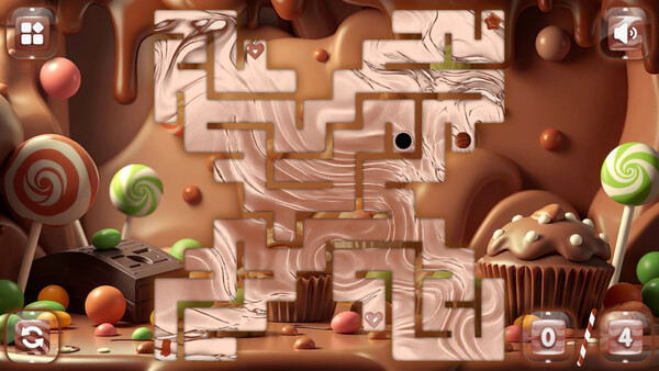 Игра Sweetie Candy Maze: Brown Chocolate, скриншот