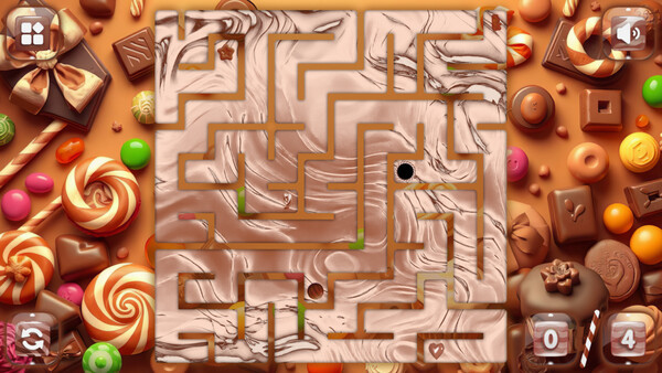 Игра Sweetie Candy Maze: Brown Chocolate, скриншот