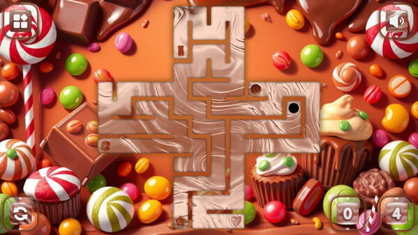 Игра Sweetie Candy Maze: Brown Chocolate, скриншот