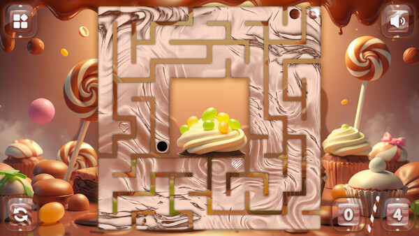 Игра Sweetie Candy Maze: Brown Chocolate, скриншот