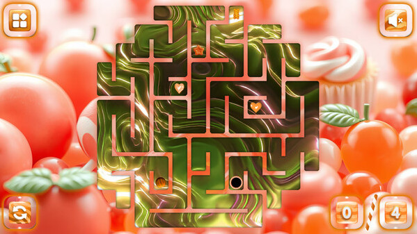 Игра Sweetie Candy Maze: Coral Peach, скриншот