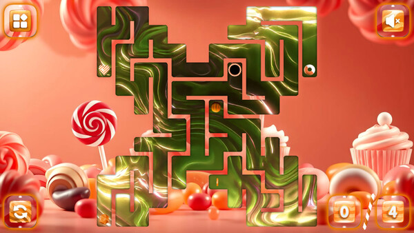 Игра Sweetie Candy Maze: Coral Peach, скриншот