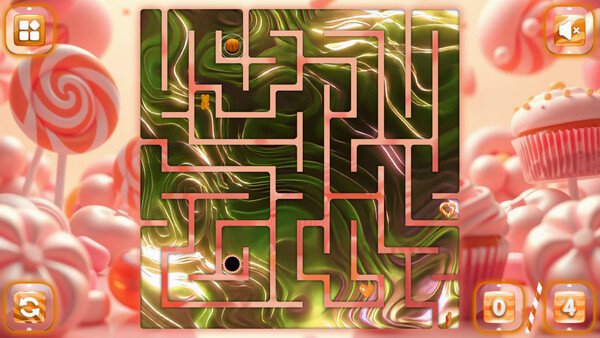 Игра Sweetie Candy Maze: Coral Peach, скриншот