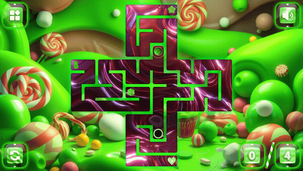 Игра Sweetie Candy Maze: Green Apple, скриншот