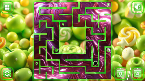 Игра Sweetie Candy Maze: Green Apple, скриншот