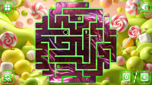 Игра Sweetie Candy Maze: Green Apple, скриншот