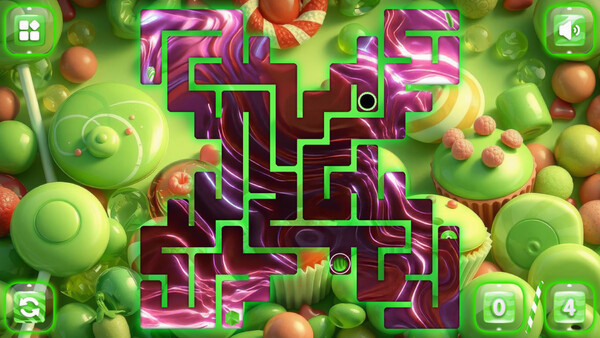 Игра Sweetie Candy Maze: Green Apple, скриншот