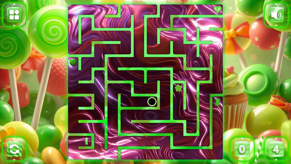 Игра Sweetie Candy Maze: Green Apple, скриншот