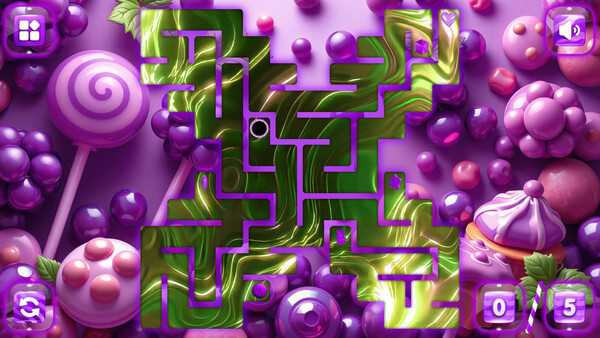 Игра Sweetie Candy Maze: Purple Grape, скриншот